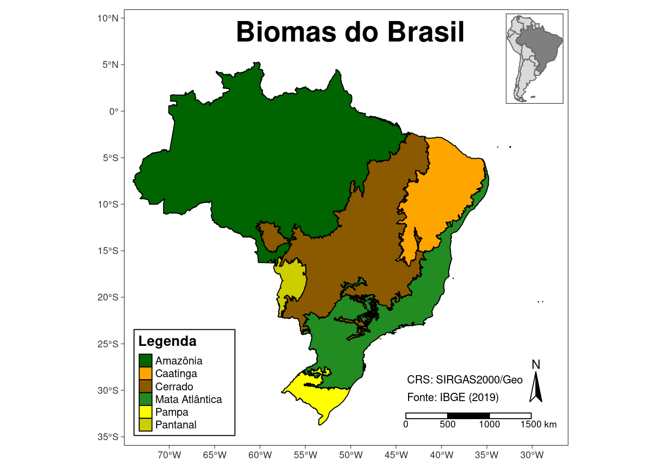 Principais elementos de um mapa.