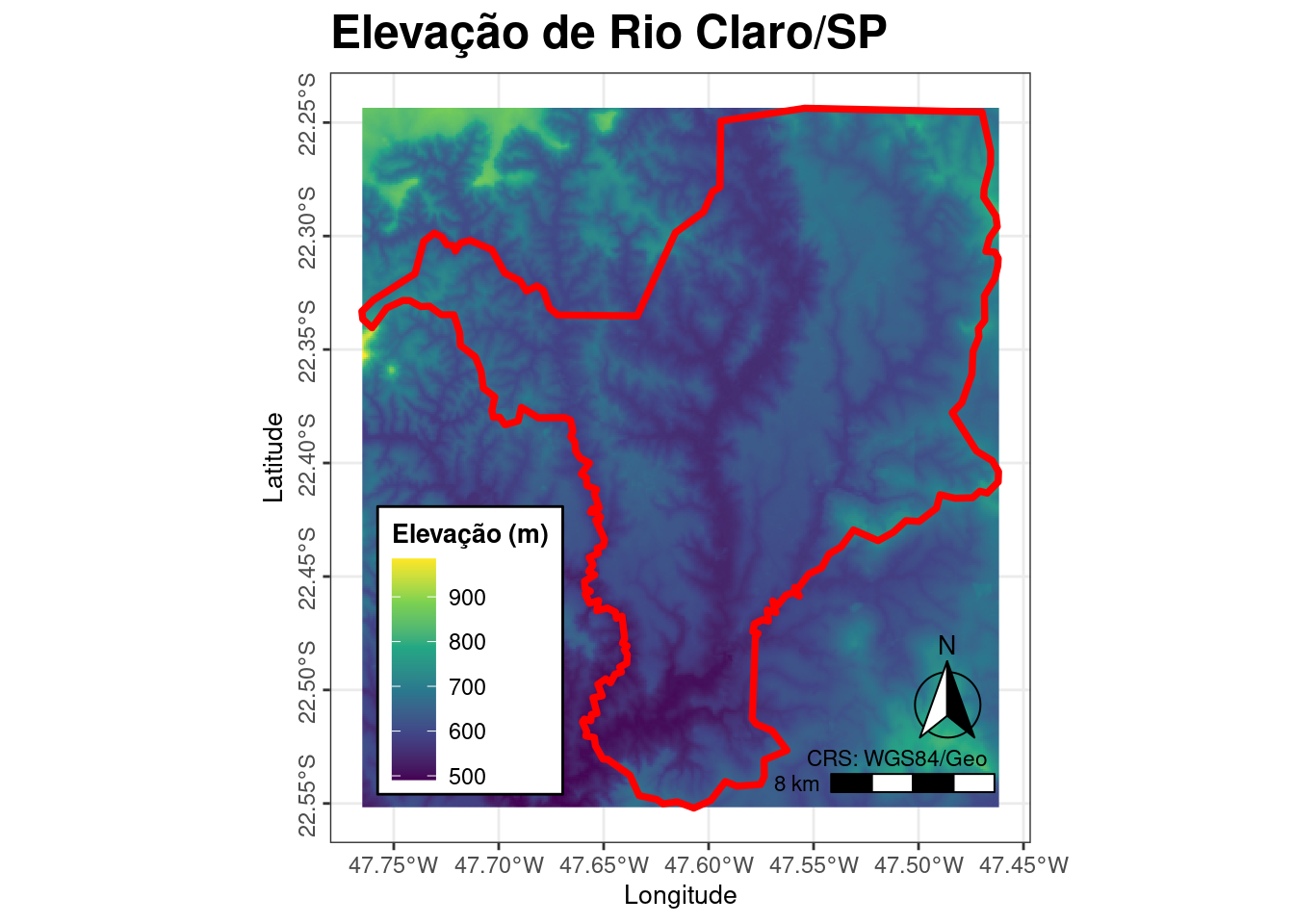 Mapa raster com o pacote `ggplot2`.