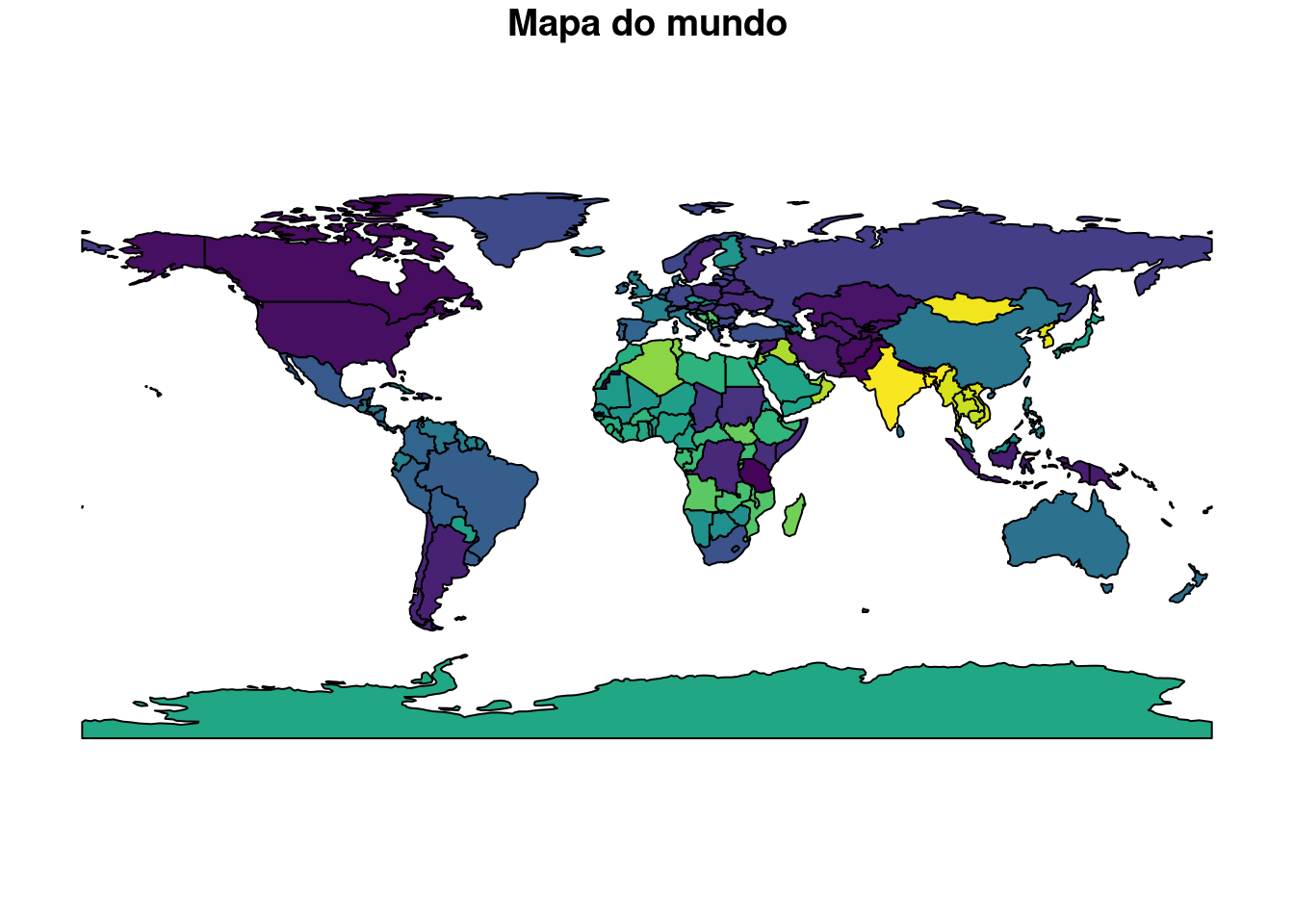 Mapa vetorial do mundo.